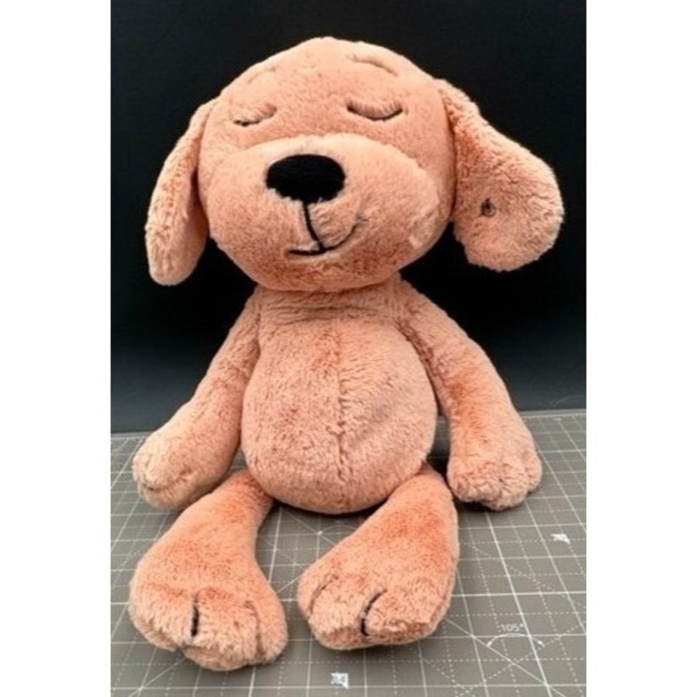 Steiff Plush Bear Sitting Soft Cuddly Light Orange Stuffed Animal 15"